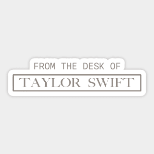 From the Desk of Tortured Poet Department Tay Swiftie Music Pop Album Cover Illustration Sticker